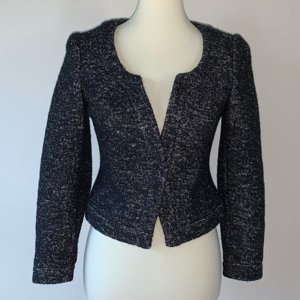 Banana Republic Black & White Wool Blazer Size 0